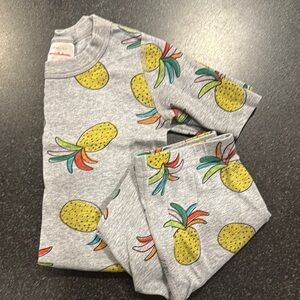 Colorful Pineapple Print Kids Pajamas